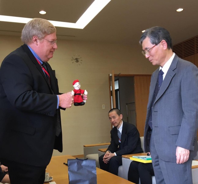 Presenting the Bishop to Sakata Officials