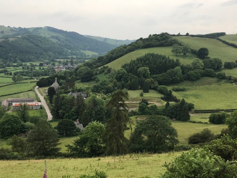 Hillside view on Offa's Dyke Path